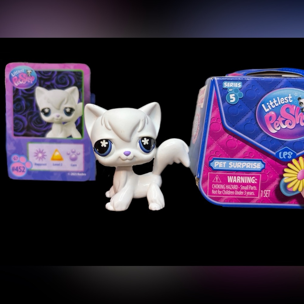Littlest pet shop LPS White Angora Cat #g7